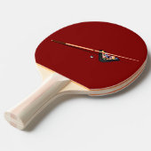 Maroon Billiardtafel Tafeltennisbatje (Voorkant Gekanteld)