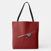 Maroon Billiardtafel Tote Bag (Voorkant)