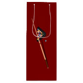 Maroon Billiardtafel Wijn Cadeautas (Voorkant)