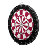 Maroon Black en White Dartbord (Voorkant Rechts)