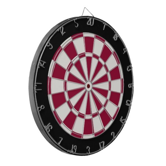 Maroon Black en White Dartbord (Voorkant Links)