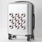 Maroon Black Team kleuren basketbal 13 spelers Sticker (Koffer)