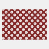 Maroon Black volleyballen Set van 3 Coördinerende Inpakpapier Vel (Voorkant 2)