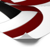 Maroon Black Volleyballs verjaardagsfeestje welkom Poster (Hoek)