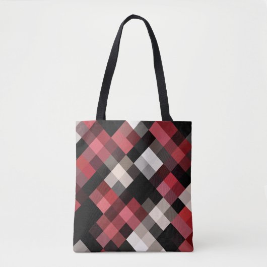 Maroon Black White Pset Tote Bag (Voorkant)