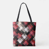 Maroon Black White Pset Tote Bag (Achterkant)