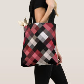 Maroon Black White Pset Tote Bag (Dichtbij)
