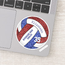 Maroon blauw girly volleybal team kleuren