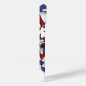 Maroon blauw monogram meisjesvolleyballen patroon Case-Mate iPhone case (Achterkant / Rechts)