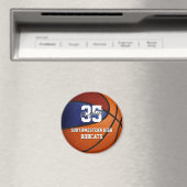 Maroon blauw sportteam kleuren geschenken basketba magneet (Insitu (Vaatwasser))