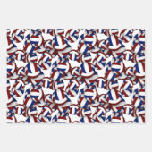 Maroon blauw team kleuren coördinerend volleybal inpakpapier vel (Voorkant)