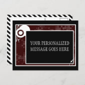 maroon-blokregeling briefkaart (Voorkant / Achterkant)