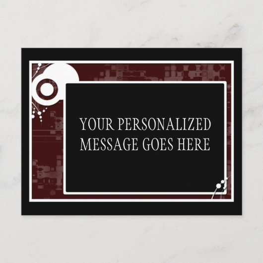 maroon-blokregeling briefkaart (Voorkant)