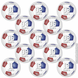 maroon blue soccer team colors gifts 13 players sticker