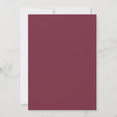 Maroon Boho Pampas Virtual Baby shower Invitation Kaart (Achterkant)