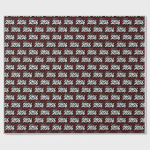 Maroon Bold Brush Klasse van 2026 Wrapping Paper Cadeaupapier (Vlak)