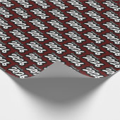 Maroon Bold Brush Klasse van 2026 Wrapping Paper Cadeaupapier (Hoek)