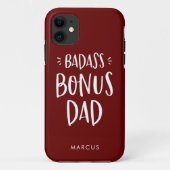 Maroon Bonus Pap Stepfather personaliseerde Stepda Case-Mate iPhone Case (Achterkant)