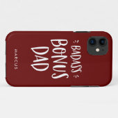 Maroon Bonus Pap Stepfather personaliseerde Stepda Case-Mate iPhone Case (Achterkant (horizontaal))