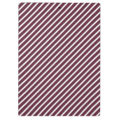 Maroon, Bourgondië en witte diagonale strepen Klembord (Achterkant)