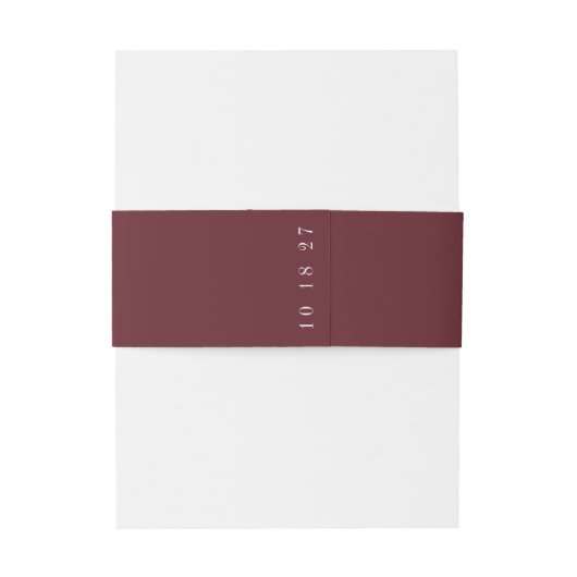 Maroon Bourgondië klassieke kalligrafie formele br Uitnodigingen Wikkel (Achterkant Voorbeeld)