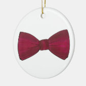 Maroon Bow Stropdas Bachelor Party Groom Weddensch Keramisch Ornament (Links)