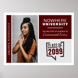 Maroon Boxes & Photo Afstuderen Poster