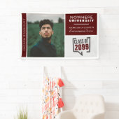 Maroon Boxes & Photo Afstuderen Spandoek (Insitu)