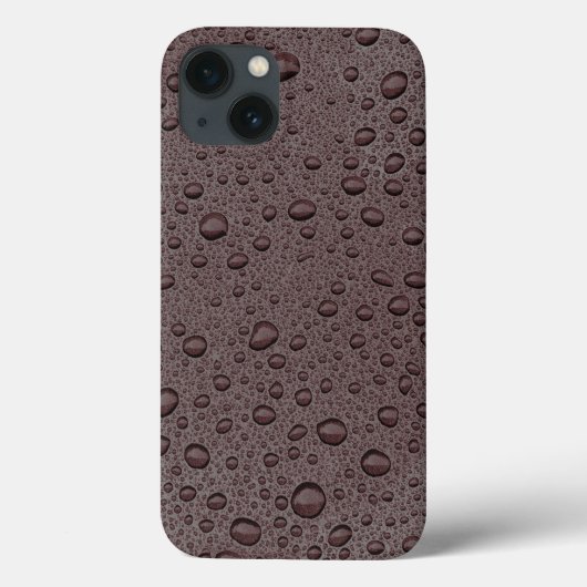 Maroon-bruin waterdruppels Hoesje-Mate iPhone case (Achterkant)