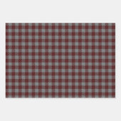 Maroon Buffel Plaid Longhorn Patroon Inpakpapier Vel (Voorkant 3)
