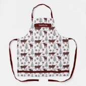 Maroon Buffel Plaid Longhorn Patroon Schort (Voorkant)