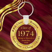Maroon Burgundy Gold, Custom Class of 1974 Favors Sleutelhanger