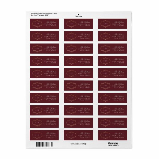 maroon burgundy navy blue - teruggave van traditio etiket (Full Sheet)