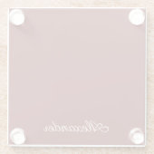 Maroon Burgundy Rust Red Solid, gekleurd Glazen Onderzetter (Achterkant)