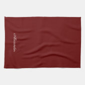 Maroon Burgundy Rust Red Vaste achtergrond Theedoek (Horizontaal)