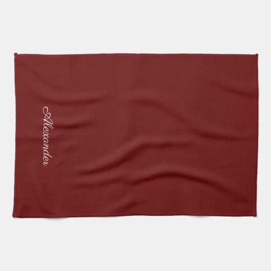 Maroon Burgundy Rust Red Vaste achtergrond Theedoek (Horizontaal)