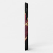 *~* Maroon Burgundy Wine Agate Gold Glitter Case-Mate iPhone Case (Achterkant/links)