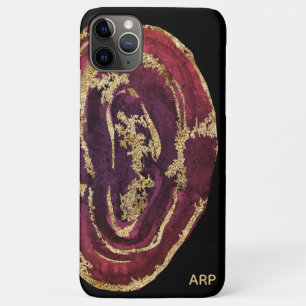 *~* Maroon Burgundy Wine Gold Glitter Case-Mate iPhone Case