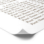 Maroon Burnt Oranje Floral Vrijgezellenfeest Poster (Hoek)