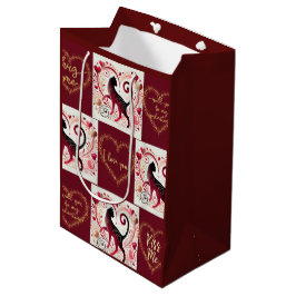Maroon Cat - inpakpapier Medium Cadeauzakje