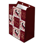 Maroon Cat - inpakpapier Medium Cadeauzakje (Achterkant Gekanteld)