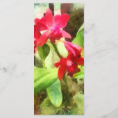 Maroon Cattleya Orchids Wedding Menu (Achterkant)