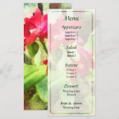 Maroon Cattleya Orchids Wedding Menu (Voorkant / Achterkant)