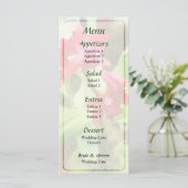Maroon Cattleya Orchids Wedding Menu (Staand voorkant)