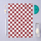 Maroon Checkered Pattern Background Tissue Paper Tissuepapier (Craft)