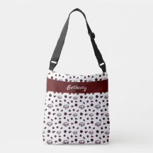 Maroon Cheer Hearts, Pom Poms, Megafone Pattern