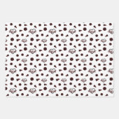 Maroon Cheer Hearts, Pom Poms, Megafone Pattern Inpakpapier Vel (Voorkant)