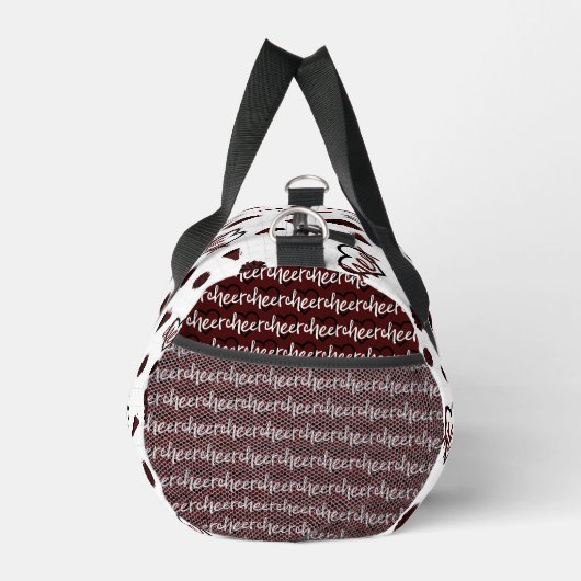 Maroon Cheer Hearts, Pom Poms, Megafone Pattern Plunjezak (Rechts)