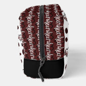 Maroon Cheer Hearts, Pom Poms, Megafone Pattern Toilettasje (Rechts)