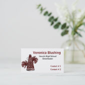 Maroon Cheerleader Business / Roepkaart Contactkaartje (Staand voorkant)